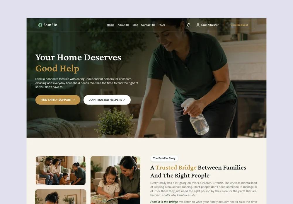 FamFlo website designed by Cyprogram