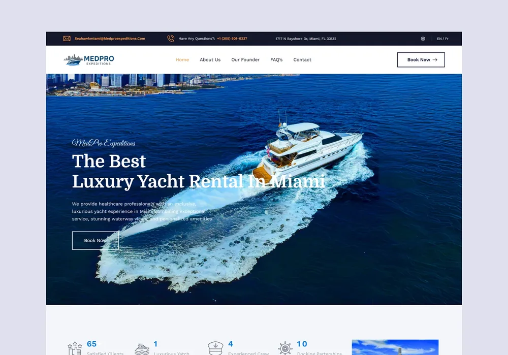 MedPro Expeditions website designed by Cyprogram