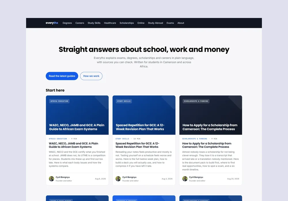 Everythx website designed by Cyprogram