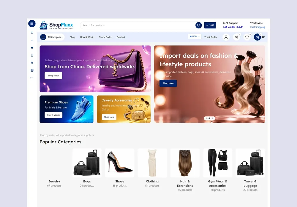 ShopFluxx website designed by Cyprogram