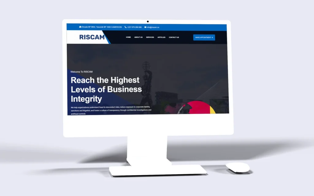 Riscam website on a device, view 5