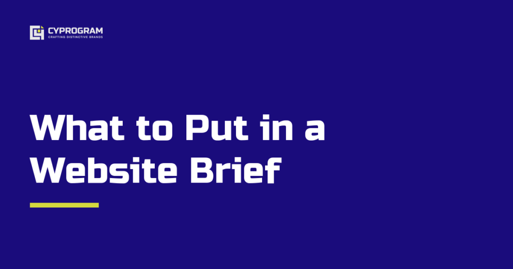 Website brief template cover